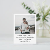 Elegante en eenvoudige moderne trouwdatumkaart 'Sa Uitnodiging Briefkaart (Staand voorkant)