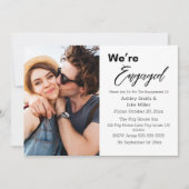 Elegante en eenvoudige moderne verlovingsfeest kaart (Voorkant)