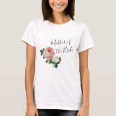 Elegante en eigentijdse rozen moeder van de bruid t-shirt (Voorkant)