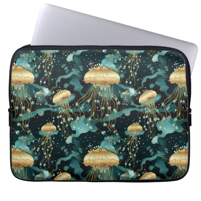 Elegante en Etherische Kwallen Laptop Sleeve (Voorkant)