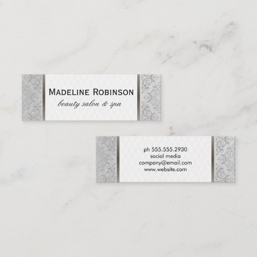 Elegante en Fancy trim Mini Visitekaartje (Voorkant / Achterkant)