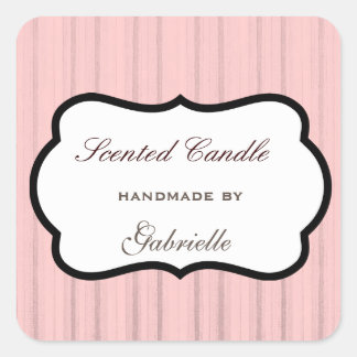 Elegante en fantastische roze streep vierkante sticker