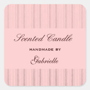 Elegante en fantastische roze streep vierkante sticker