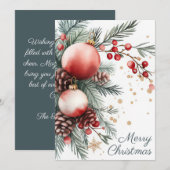 Elegante en feestelijke vakantie Groeten Kaart (Voorkant / Achterkant)