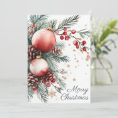 Elegante en feestelijke vakantie Groeten Kaart (Staand voorkant)