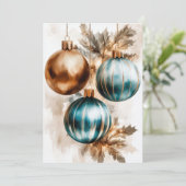 Elegante en feestelijke vakantie Groeten Kaart (Staand voorkant)