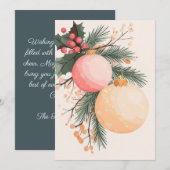 Elegante en feestelijke vakantie Groeten Kaart (Voorkant / Achterkant)