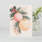 Elegante en feestelijke vakantie Groeten Kaart (Staand voorkant)