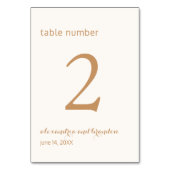 Elegante en frisse tafelnummerkaartjes kaart (Voorkant)