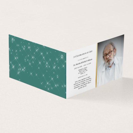 Elegante en gracieuze levensviering begrafenis kaart (Buitenkant)