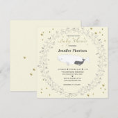 Elegante en grillige Belugawal Baby Shower Kaart (Voorkant / Achterkant)