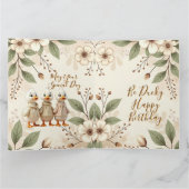 Elegante en grillige bloem met eenden kaart (Binnen)