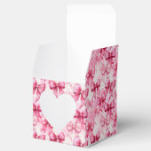 Elegante en grillige roze Coquette Bows Ribbons Bedankdoosjes (Geopend)