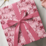 Elegante en grillige roze Coquette Bows Ribbons Cadeaupapier<br><div class="desc">Ideaal voor bruiloften, vrijgezellenfeesten, baby showers, verjaardagen en andere speciale gelegenheden die vragen om een mix van ultravrouwelijke elegantie en speelse charme, dit betoverende kokettenboogpatroon is gegarandeerd om ontvangers van alle leeftijden te boeien en te verrassen. Het delicate ontwerp brengt een vleugje eigenzinnigheid naar elke viering, waardoor het de ideale...</div>