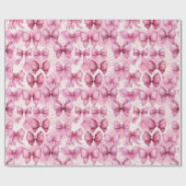 Elegante en grillige roze coquette linten strikken cadeaupapier (Vlak)