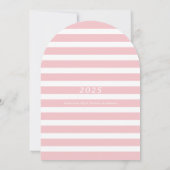 Elegante en grillige roze jurk Afstuderen Kaart (Achterkant)