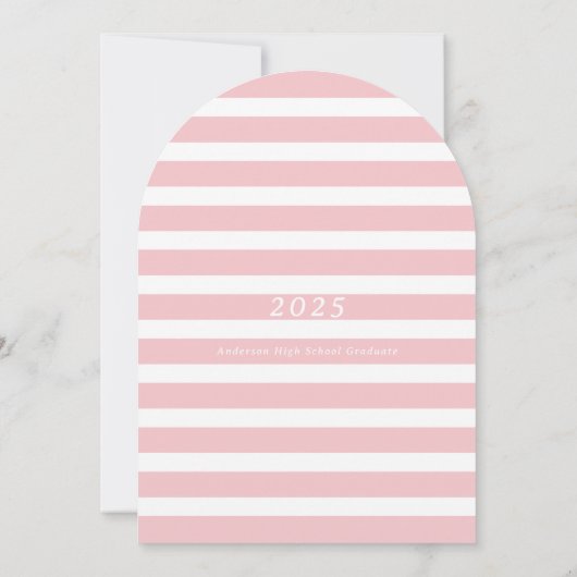 Elegante en grillige roze jurk Afstuderen Kaart (Achterkant)