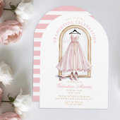 Elegante en grillige roze jurk Afstuderen Kaart