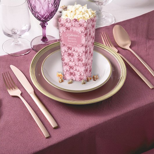 Elegante en grillige roze kokette strikken bruidsk bedankdoosjes