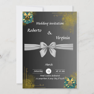 Elegante en  huwelijksuitnodiging feestdagenkaart