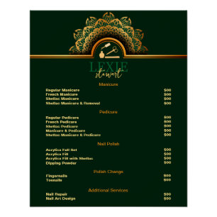 Elegante en Klasse Nagel Prijslijst Tech Perfect Poster