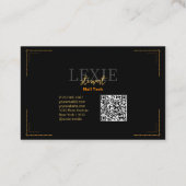 Elegante en Klasse Nagel Tech QR Code Visitekaartje (Achterkant)