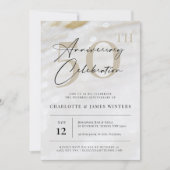 Elegante en klassieke parelstructuur 50ste verjaar kaart (Voorkant)