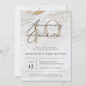 Elegante en klassieke pareltextuur 40e verjaardag kaart (Voorkant)