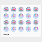 Elegante en Kleurrijke Cake Bakery Box Seals Ronde Sticker (Vel)