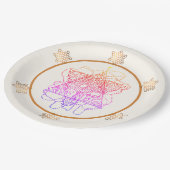 Elegante en kleurrijke papieren Borden Papieren Bordje (Gekanteld)