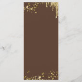 Elegante en leuke bruine en gouden menu (Achterkant)