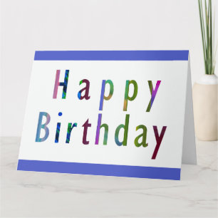 Elegante en leuke kleurrijke lente Happy Birthday Kaart