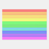 Elegante en leuke kleurrijke regenboogstrepen inpakpapier vel (Voorkant)