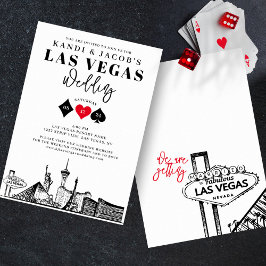 Elegante en leuke Las Vegas-huwelijk Kaart