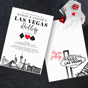 Elegante en leuke Las Vegas-huwelijk Kaart