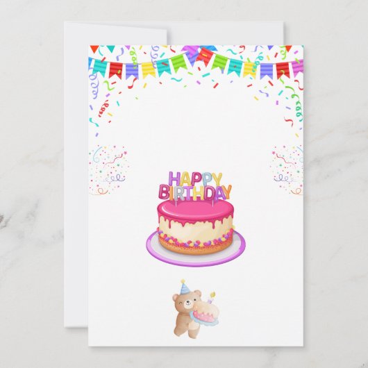 Elegante en leuke verjaardagsfeestje uitnodiging K (Achterkant)