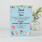 Elegante en leuke verjaardagsfeestje uitnodiging K (Staand voorkant)