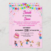 Elegante en leuke verjaardagsfeestje uitnodiging K (Voorkant / Achterkant)