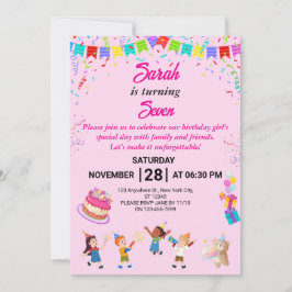 Elegante en leuke verjaardagsfeestje uitnodiging K