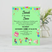 Elegante en leuke verjaardagsfeestje uitnodiging K (Staand voorkant)