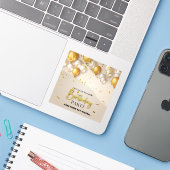 Elegante en leuke verjaardagsuitnodiging Kaarten - Sticker (Laptop met iPhone)