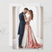 Elegante en levendige Orchidee Bloemen Bruiloft Bedankkaart (Achterkant)