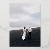 Elegante en minimale folie tafelnummerkaarten folie uitnodiging (Achterkant)