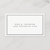 Elegante en minimalistische Clear White Profession Visitekaartje (Voorkant)