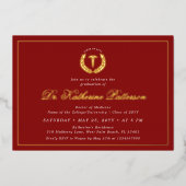 Elegante en minimalistische medische school Afstud Folie Uitnodiging (Voorkant)