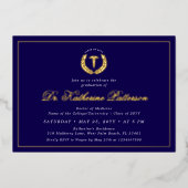 Elegante en minimalistische medische school Afstud Folie Uitnodiging (Voorkant)