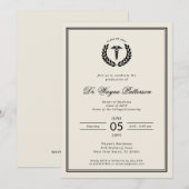 Elegante en minimalistische medische school Afstud Kaart (Voorkant / Achterkant)