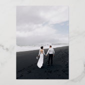 Elegante en Minimalistische Tafelnummerkaarten van Folie Uitnodiging (Achterkant)