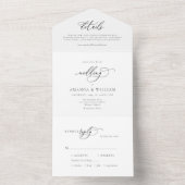 Elegante en moderne all-in-one uitnodiging (Binnen)