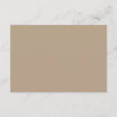 Elegante en moderne Bleke Taupe Wedding Details Informatiekaartje (Achterkant)